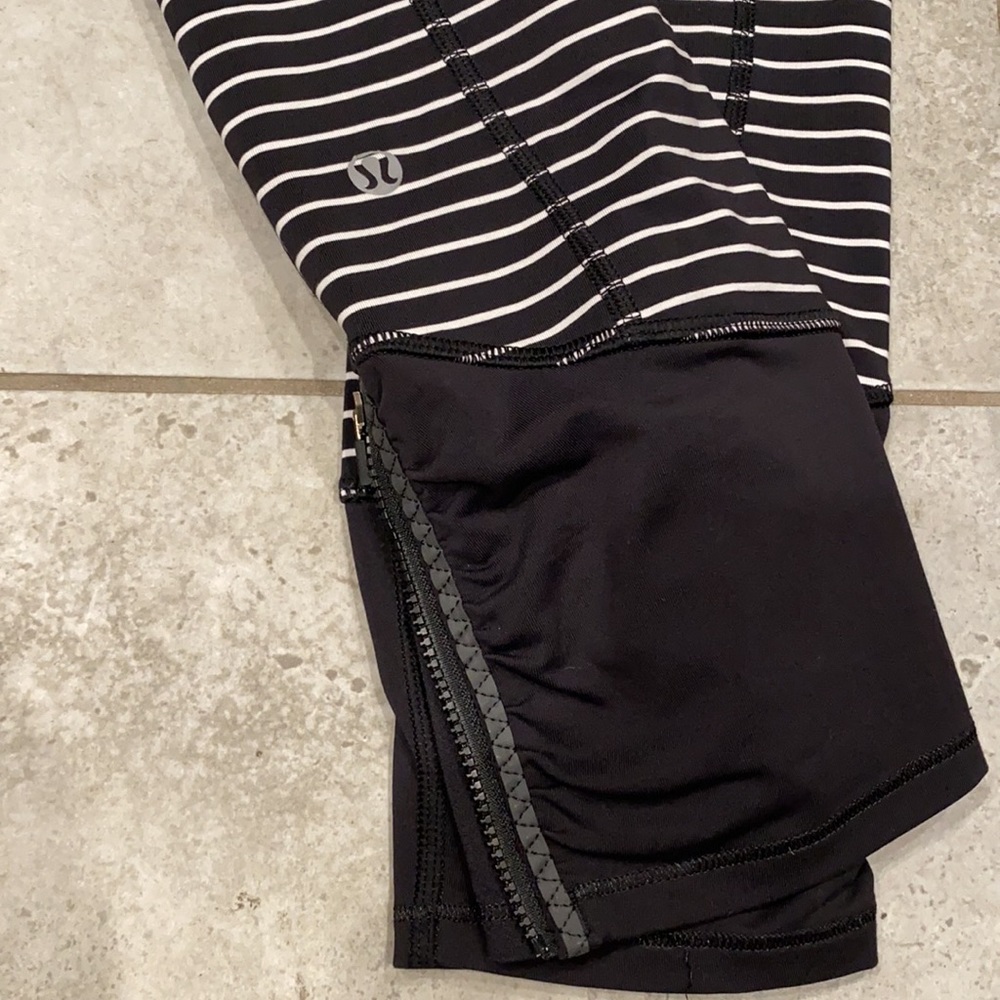 LULULEMON Runday Crop Legging Parallel Stripe RARE - Picture 8 of 12
